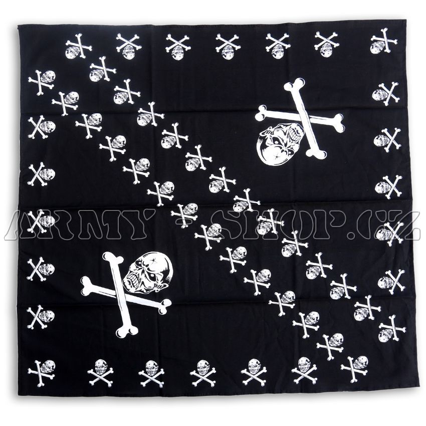 Šátek s potiskem LEBKY