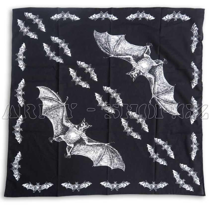 Šátek s potiskem NETOPÝR