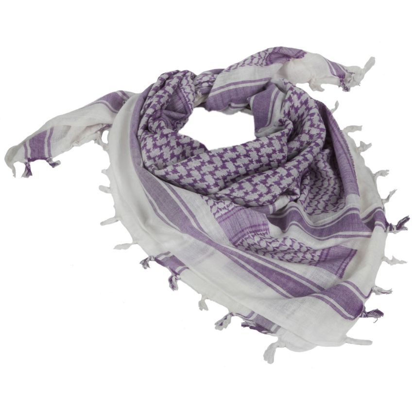 Palestinský šátek  bílofialový 