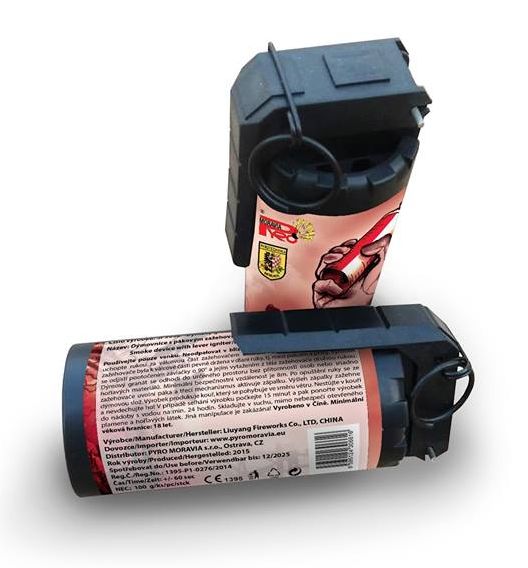 Dýmový granát PZ červený