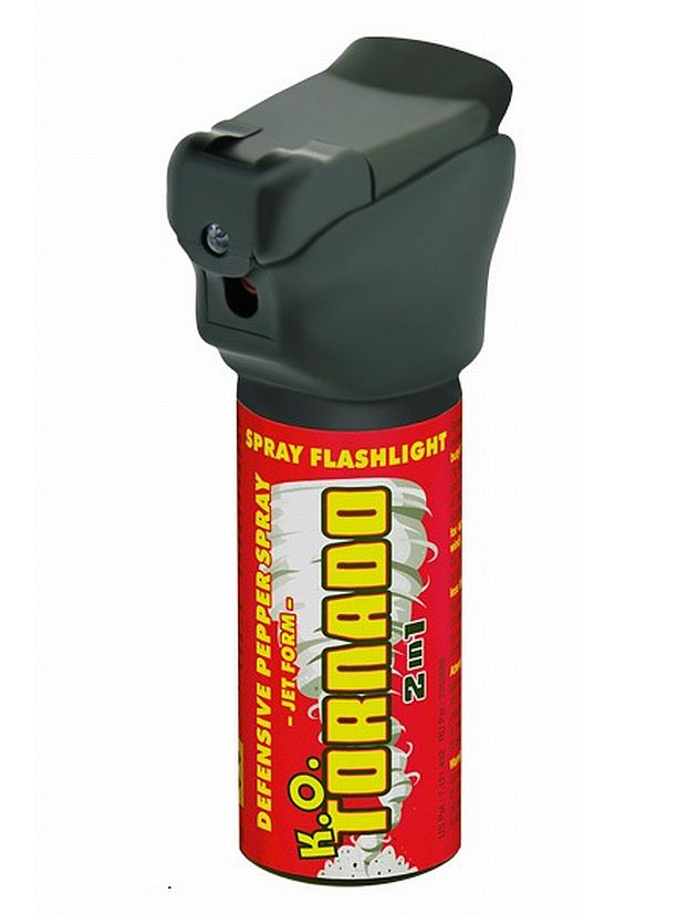 Obranný plyn K.O.TORNADO se svítilnou  50ml