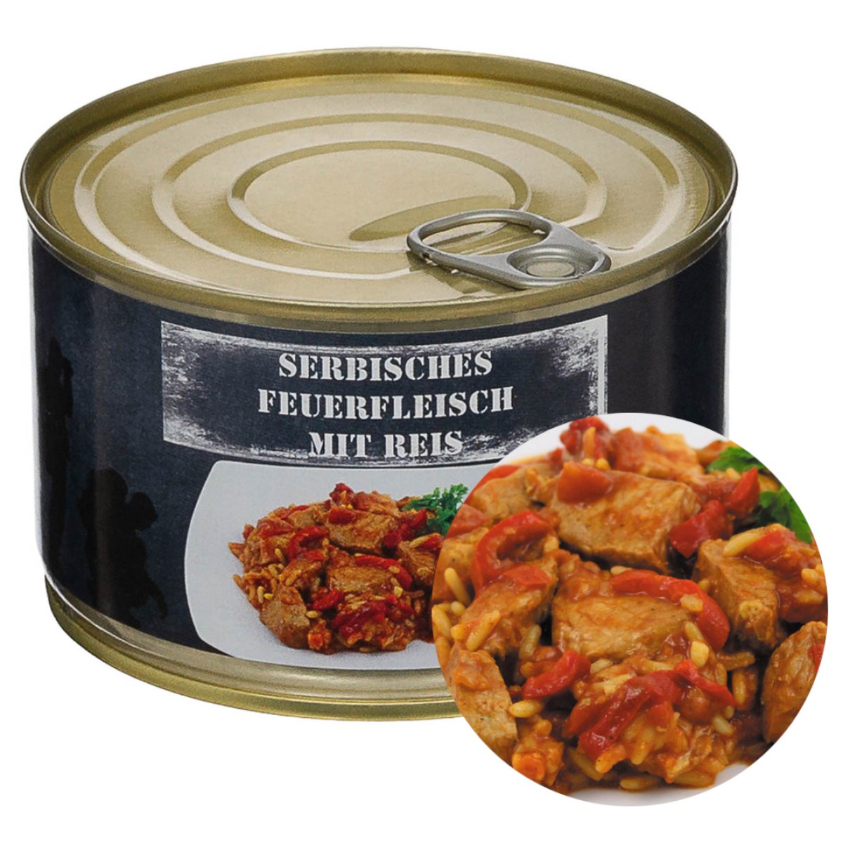 Srbské ohnivé maso s rýží - konzerva 400g