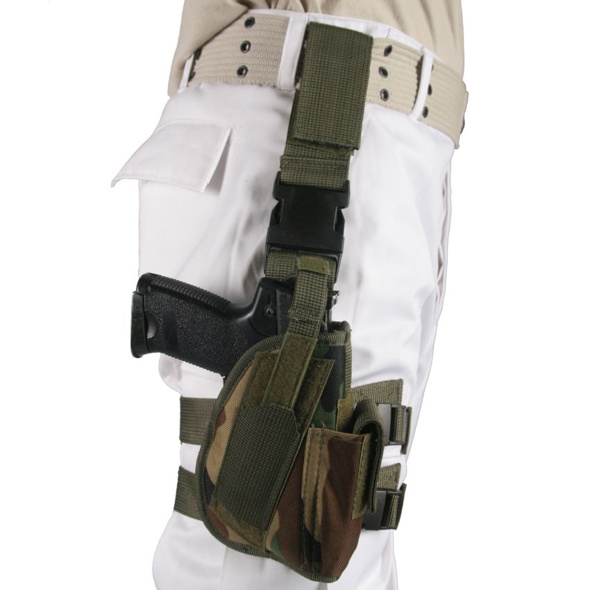 Pouzdro pistolové STEHENNÍ  KLASIC   Woodland