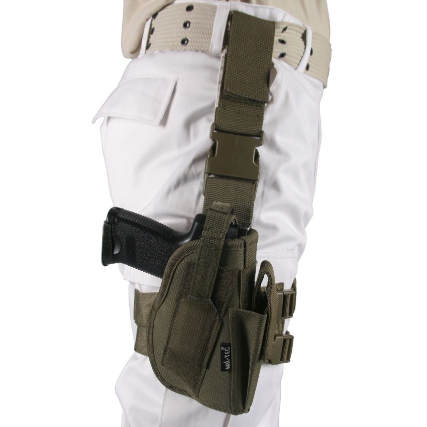 Pouzdro pistolové STEHENNÍ  KLASIC  Olivové