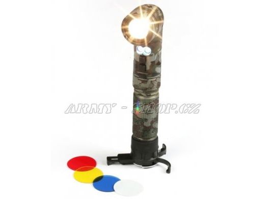 Svítilna fajfka TACTICAL - xenon/led - woodland