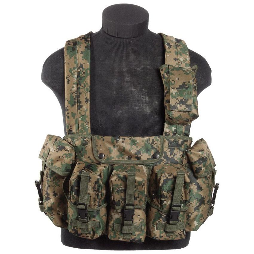 Nosný systém Chest Rig - digital woodland