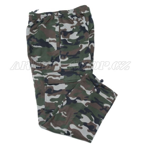 Tepláky maskáčové oteplené - Woodland