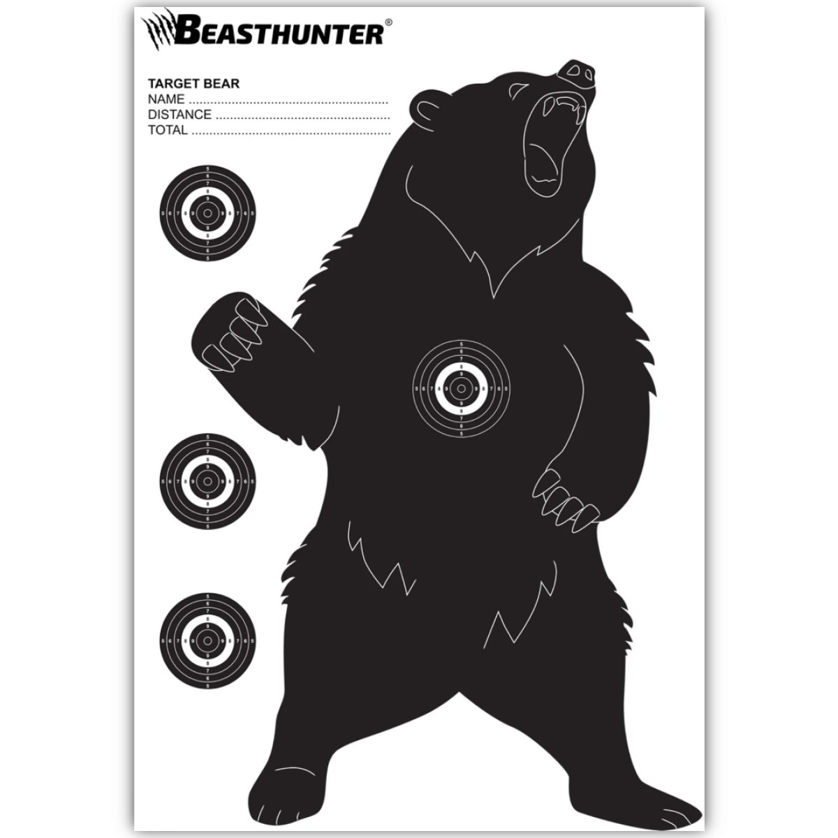 Terč silueta MEDVĚD Beast Hunter 10ks