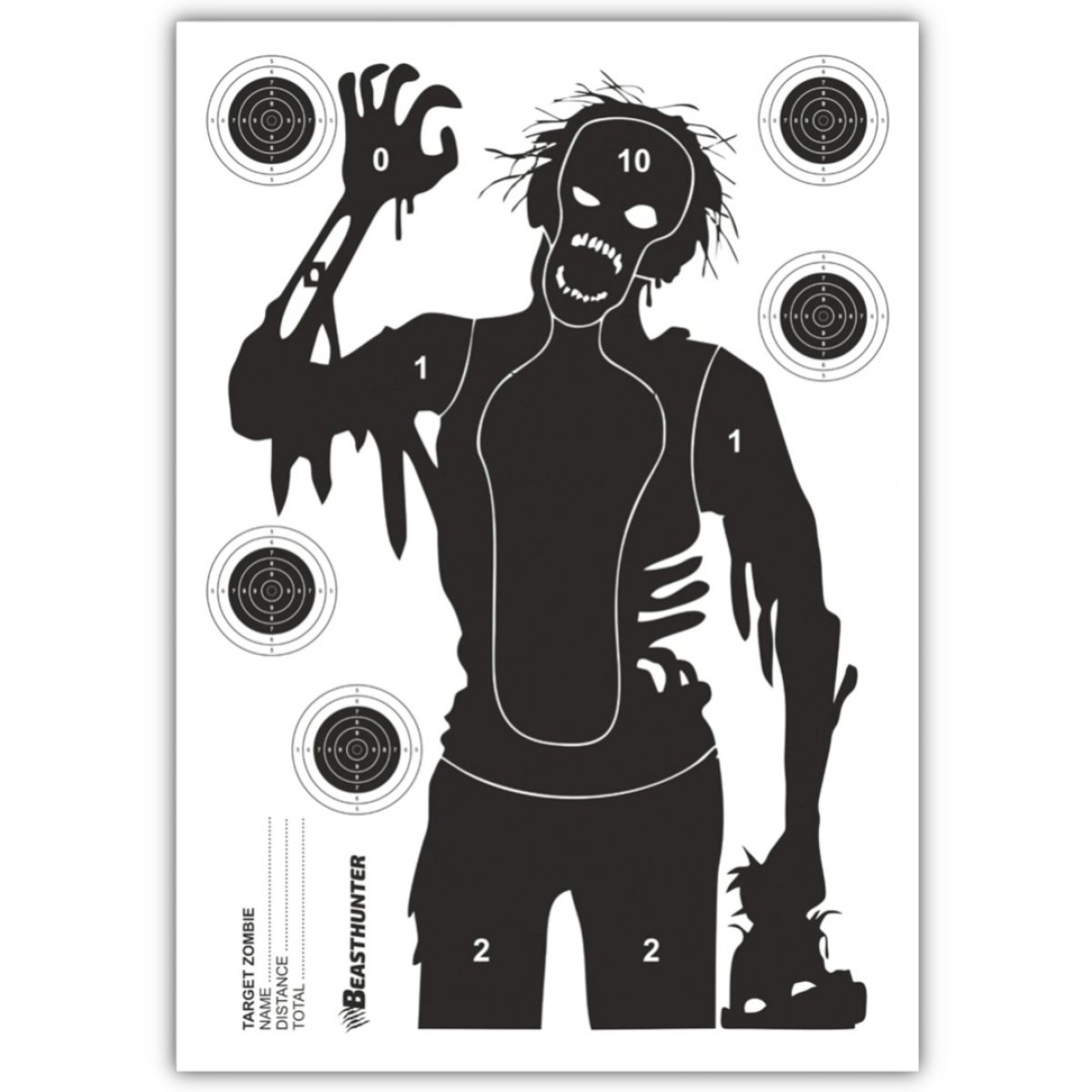 Terč silueta ZOMBIE Beast Hunter 10ks