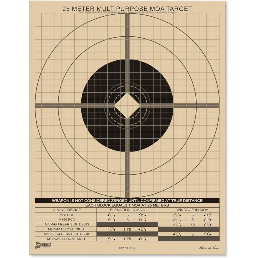 Terč voděodolný MULTIPURPOSE nastřelovací 25 metrů