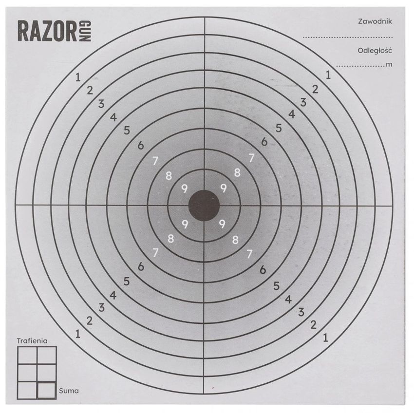 Terče pro vzduchovku RAZOR GUN 14x14cm 100ks