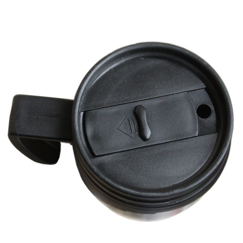 Termohrnek s plastovým držadlem a pokličkou - 400 ml