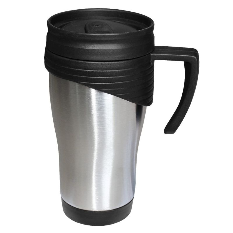 Termohrnek s plastovým držadlem a pokličkou - 400 ml