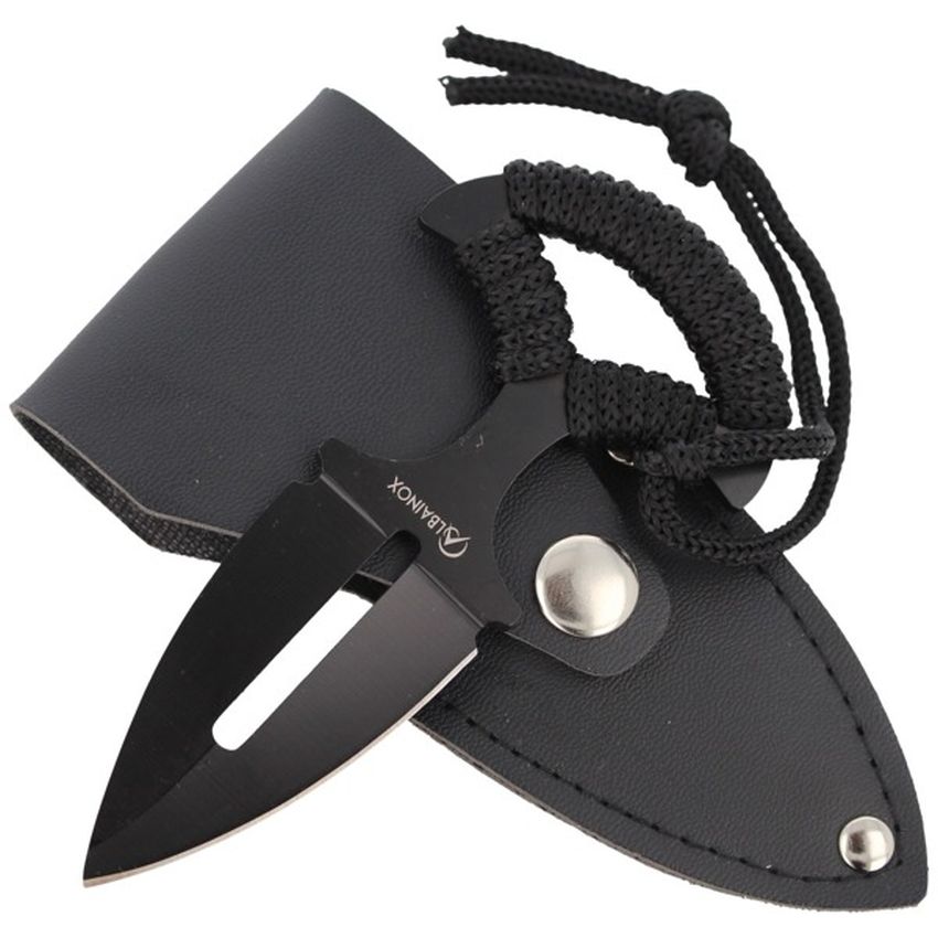 Tlačná dýka ALBAINOX paracord  ČERNÝ