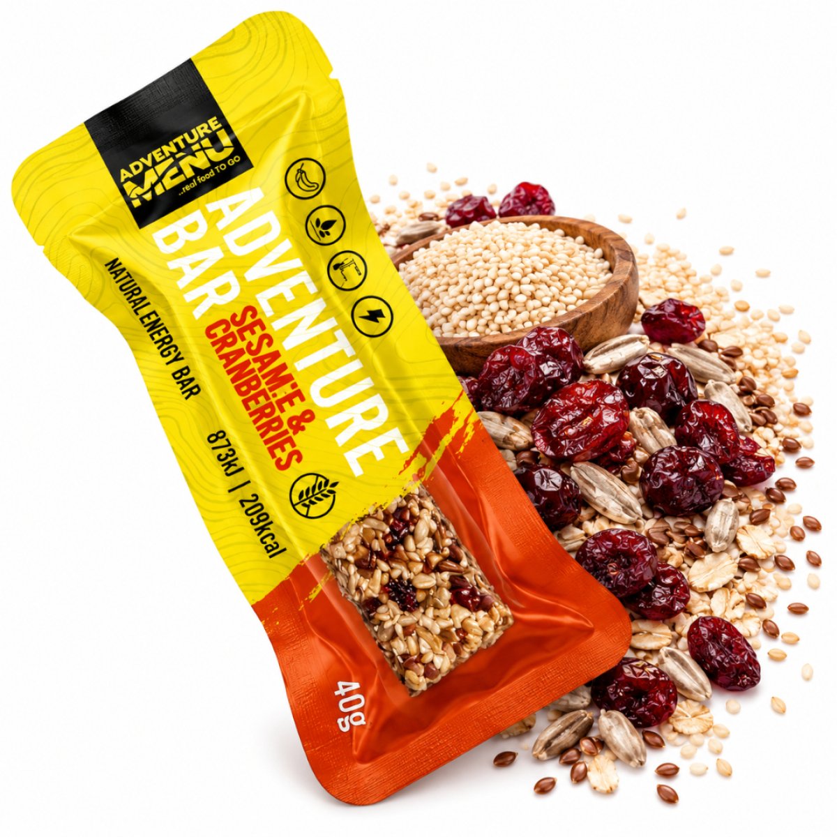 Tyčinka Adventure Bar Sesame & Cranberries