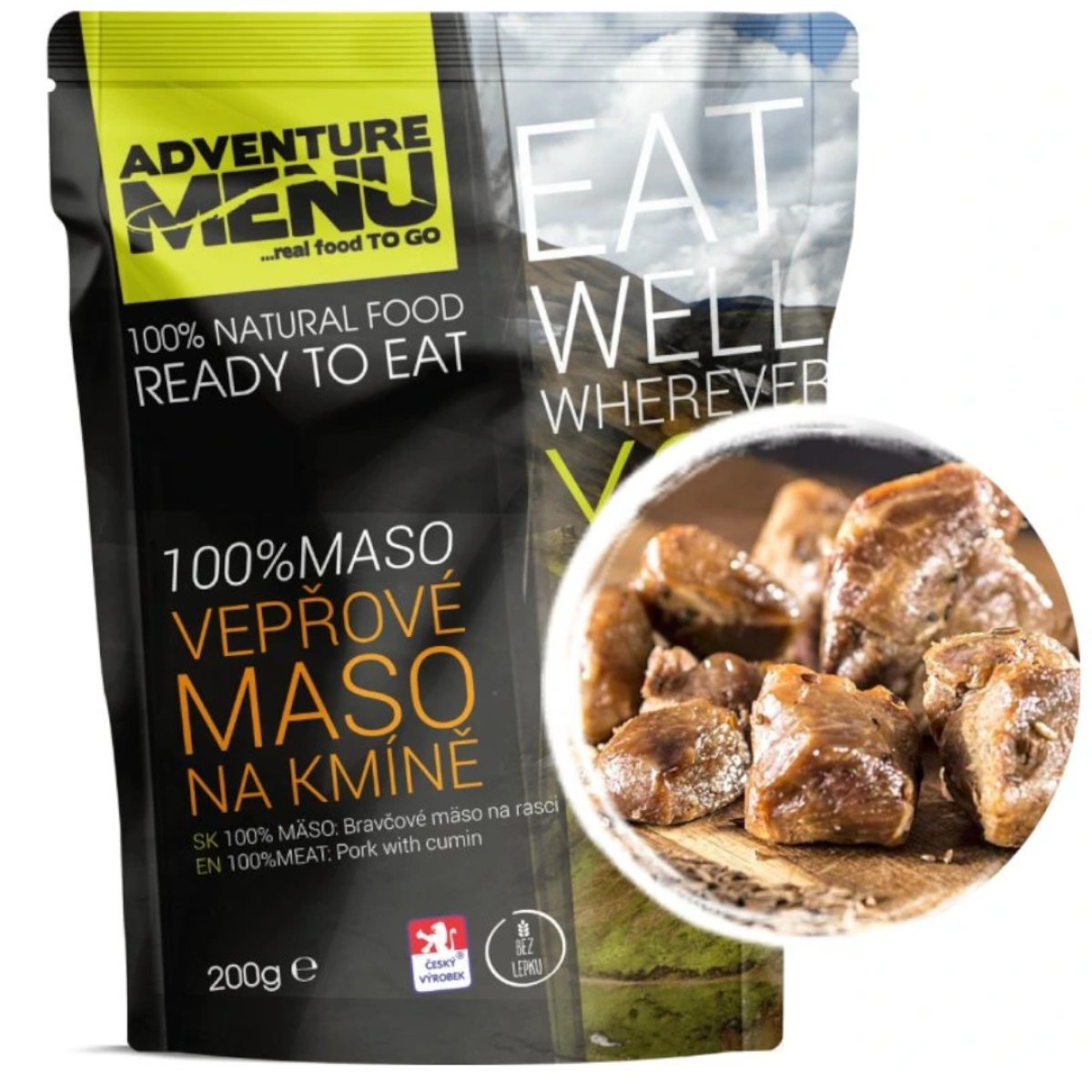 Vepřové maso na kmíně 200g ADVENTURE MENU