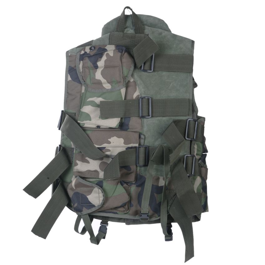 US taktická vesta s pevným límcem - Woodland