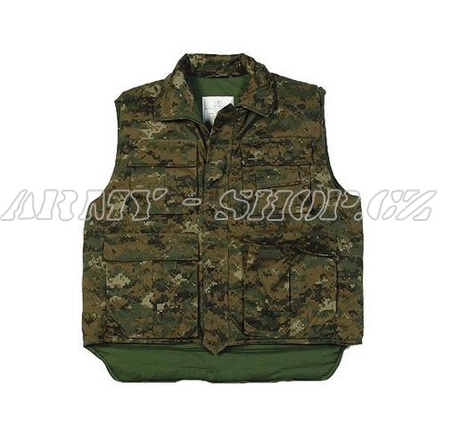 Vesta zateplená Digital Woodland