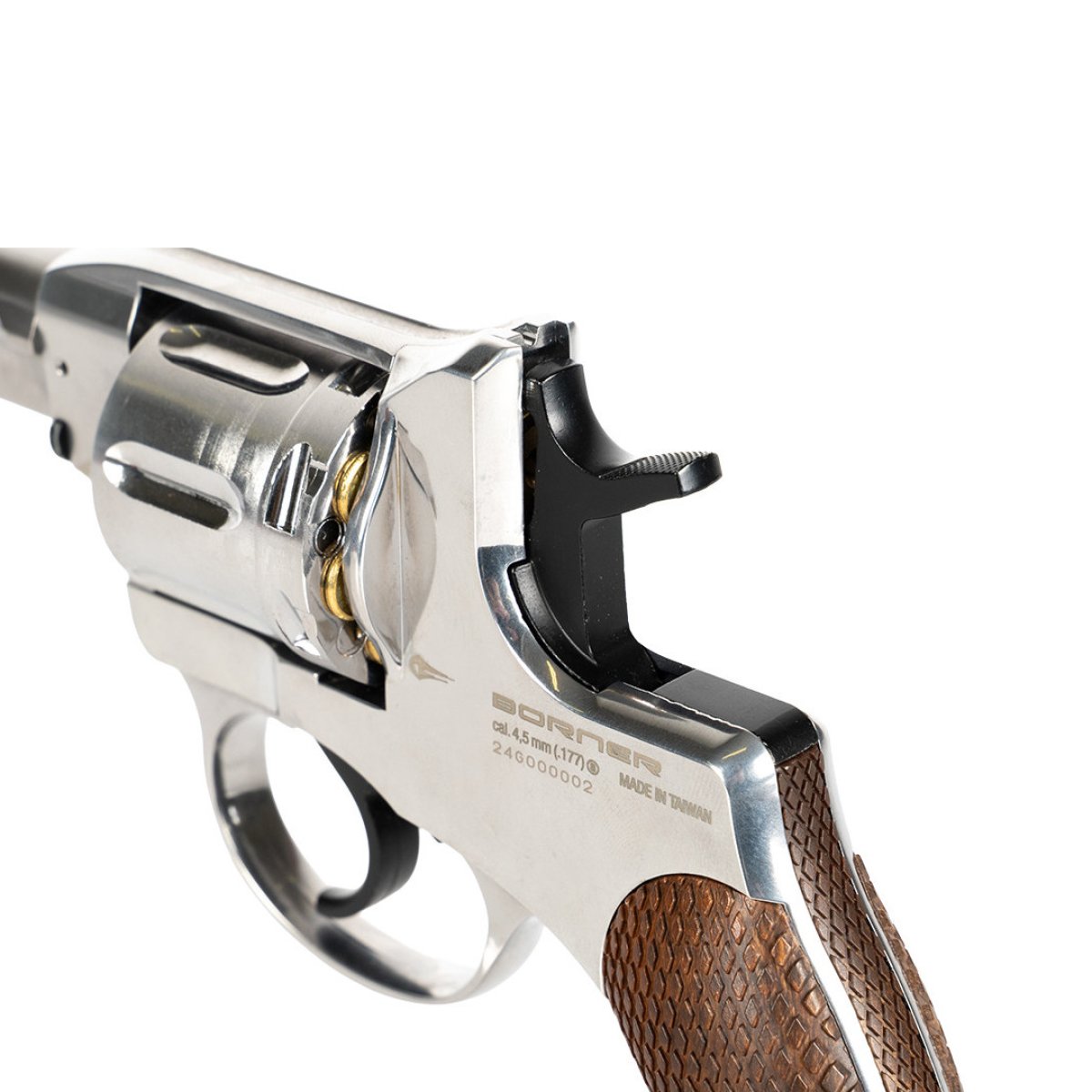 Vzduchový revolver Borner Nagant NGT-B silver