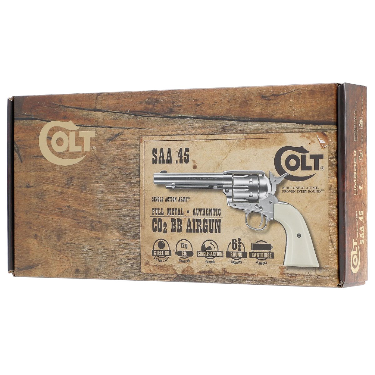 Vzduchový revolver Colt Single Action Army SAA .45 nikl