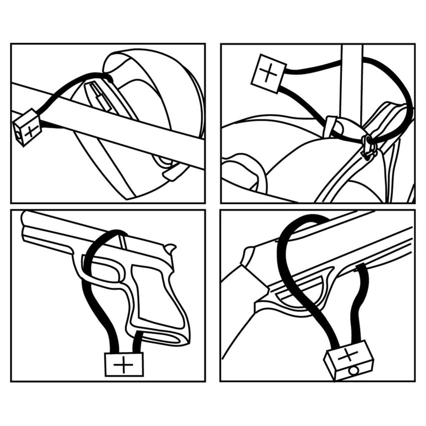 Zámek na zbraň s lankem 36cm MFH