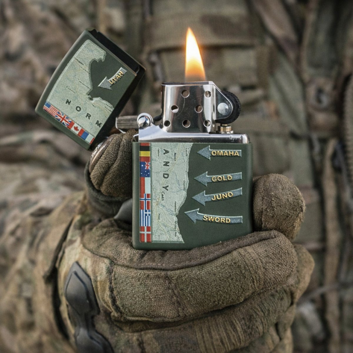 Zapalovač ZIPPO D-Day Military Map Normandy