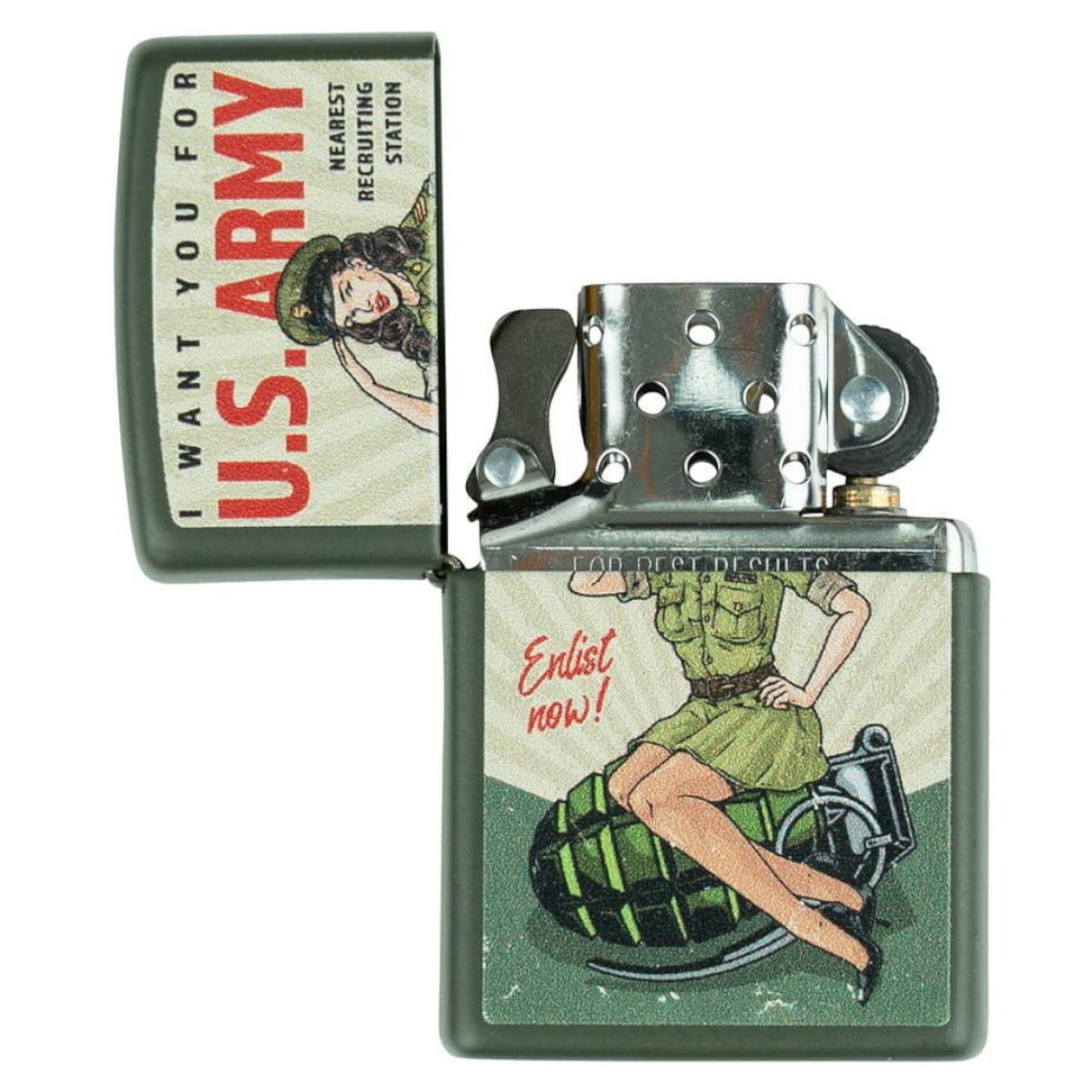 Zapalovač ZIPPO U.S. Army Enlist Pin Up