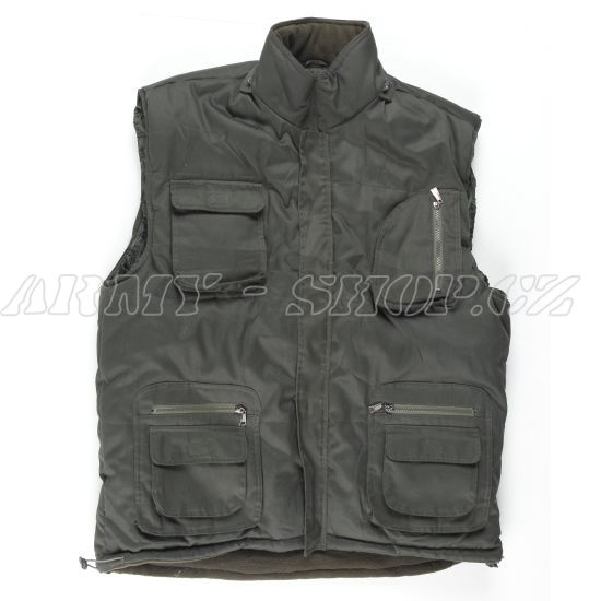 Zateplená vesta  JEEP  olivová