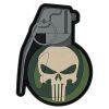 Nášivka GRENADE PUNISH SKULL velcro 3D PVC