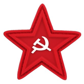 Nášivka hvězda CCCP velcro 3D PVC
