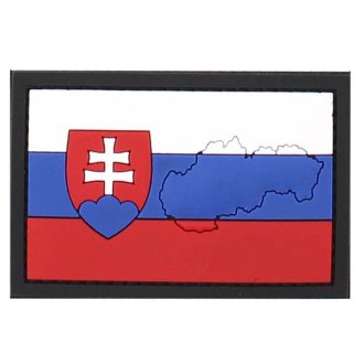 Nášivka SK vlajka mapka 3D PVC VELCRO