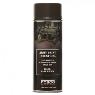 Vojenská barva ve spreji DARK BROWN 400ml