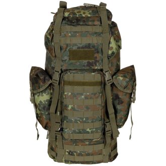 Batoh bojový MOLLE 65l polstrovaný MFH flecktarn