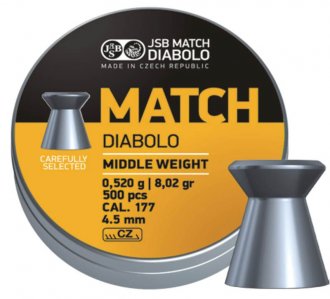 Diabolo JSB Match puška 500ks cal.4,5mm 