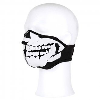 Maska obličejová SKULL 3D neopren černá