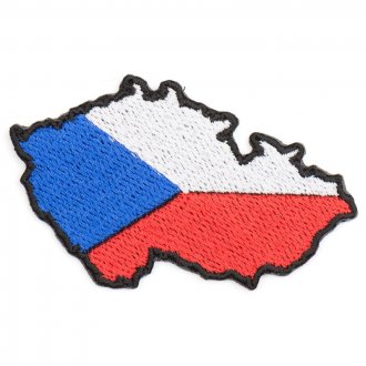 Nášivka Vlajka mapa ČR VELCRO