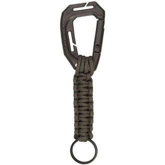 Paracord karabina na klíče MOLLE Oliv