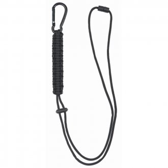 Paracord LANYARD šňůra s karabinou ČERNÁ