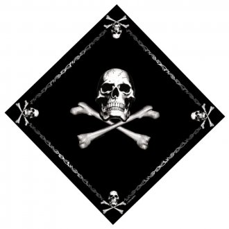 Šátek JOLLY ROGER černý