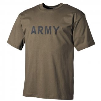 Triko s potiskem oliv  ARMY