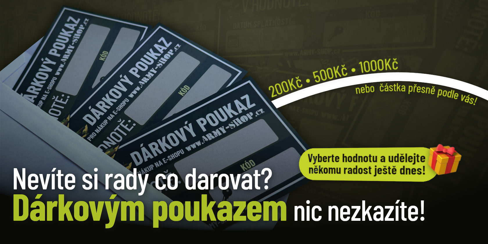 Dárkové poukazy!